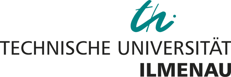Logo of Technische Universität Ilmenau with stylized "th" and the university name in uppercase letters.